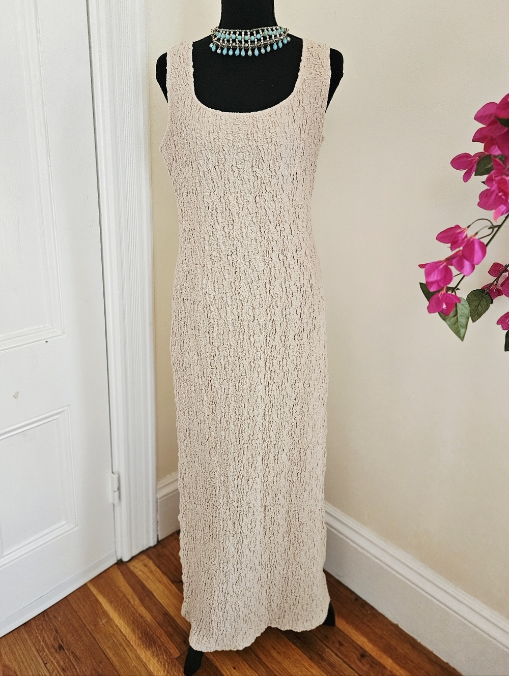 All:Row Size M Crinkled Beige dress